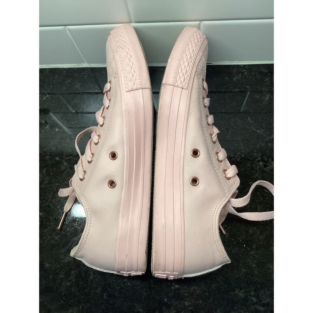 Converse Women Leather Chuck Taylor All Star Low Lux Sneaker Shoes Pink MEN5/WO7 - Picture 8 of 10